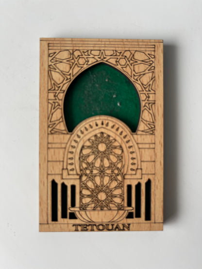 Koelkastmagneet Tetouan poort blauw
